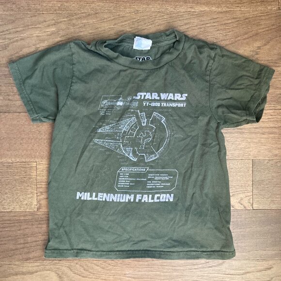 Star Wars Millennium Falcon Grey Schematics T-Shirt C1 T-Shirt - Picture 2 of 5